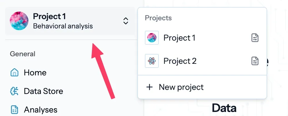 project switcher