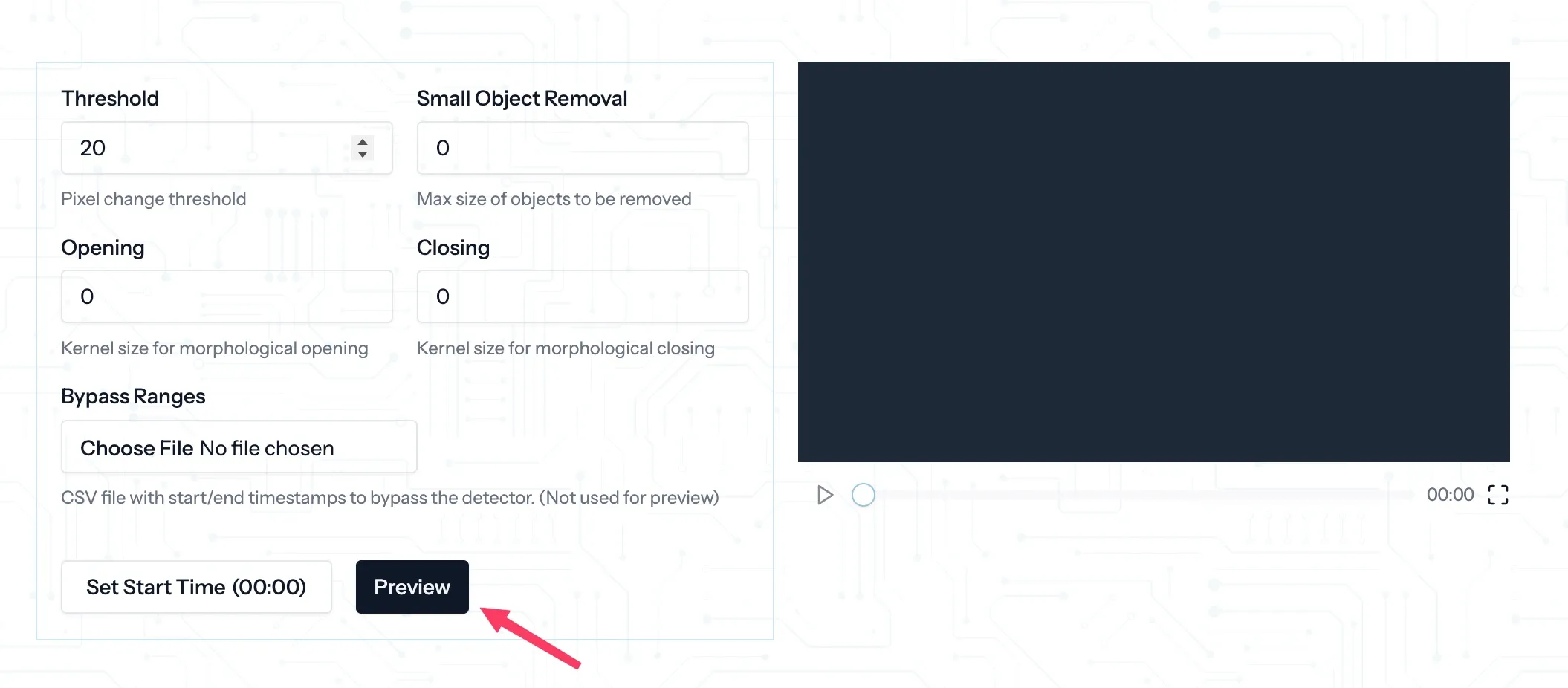 Video preview button